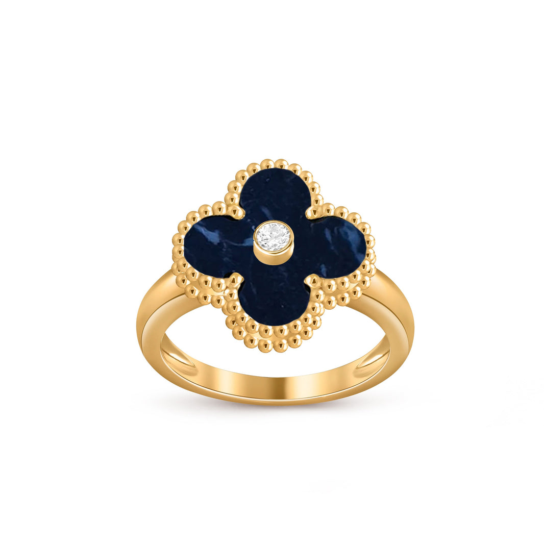 [LUCKY LOVE]CLOVER DIAMOND RING GOLD COLLECTION