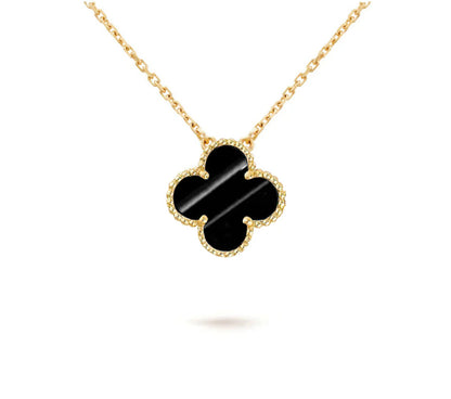 [LUCKY LOVE]CLOVER 15MM SINGLE FLOWER NECKLACE COLLECTION