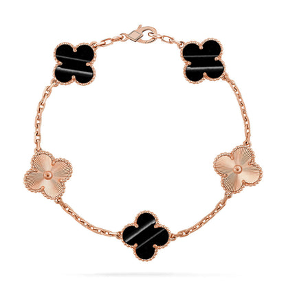 [LUCKY LOVE]CLOVER LASER ROSE GOLD BRACELET COLLECTION,5 MOTIFS