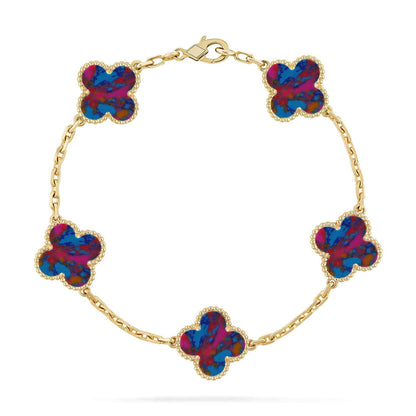 [LUCKY LOVE]CLOVER GOLD BRACELET COLLECTION,5 MOTIFS