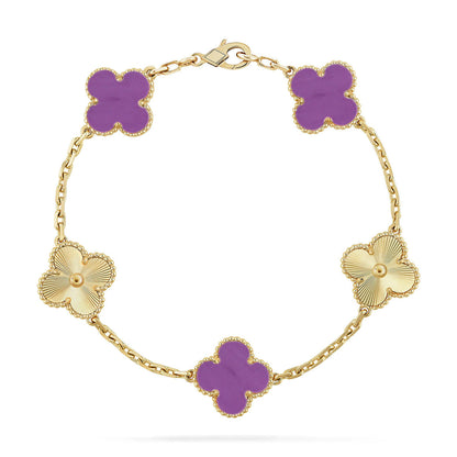 [LUCKY LOVE]CLOVER LASER GOLD BRACELET COLLECTION,5 MOTIFS