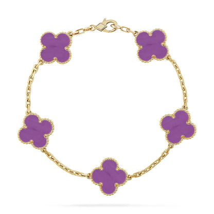[LUCKY LOVE]CLOVER GOLD BRACELET COLLECTION,5 MOTIFS