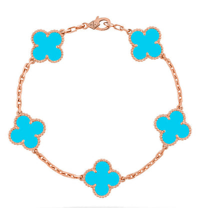 [LUCKY LOVE]CLOVER ROSE GOLD BRACELET COLLECTION,5 MOTIFS