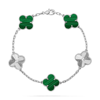 [LUCKY LOVE]CLOVER LASER SILVER BRACELET COLLECTION,5 MOTIFS
