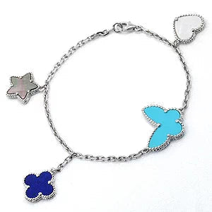 [LUCKY LOVE]LUCKY SPRING SILVER BRACELET 4 MOTIF