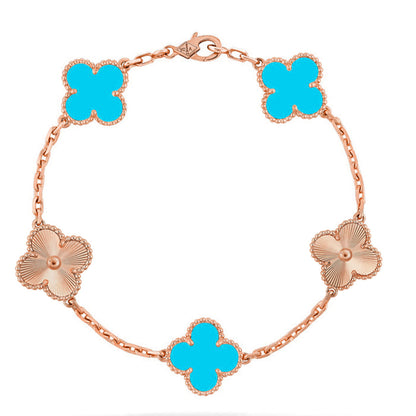 [LUCKY LOVE]CLOVER LASER ROSE GOLD BRACELET COLLECTION,5 MOTIFS