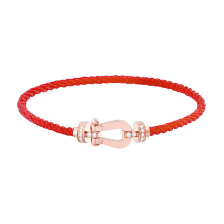 [LUCKY LOVE]FORCE 10 HALF DIAMOND PINK GOLD RED CORDERI LARGE AND MEDIUM MODEL
