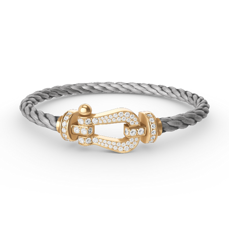 [LUCKY LOVE]FORCE LARGE HORSESHOE FULL DIAMOND BRACELET GOLD