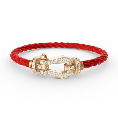 [LUCKY LOVE]FORCE LARGE HORSESHOE FULL DIAMOND BRACELET GOLD