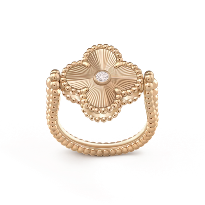 [LUCKY LOVE]CLOVER RIVERSIBLE RING ROSE GOLD COLLECTION