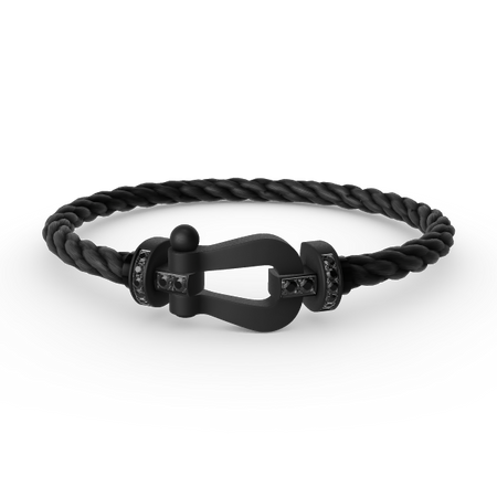 [LUCKY LOVE]FORCE LARGE SERIES HORSESHOE BLACK SAMURAI BRACELET