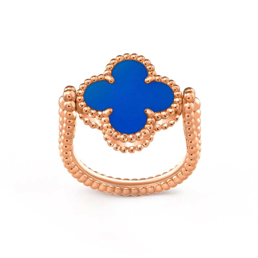 [LUCKY LOVE]CLOVER RIVERSIBLE RING ROSE GOLD COLLECTION