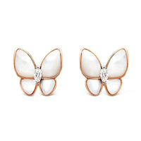 [LUCKY LOVE]BUTTERFLY MOP DIAMOND EARRINGS