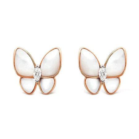 [LUCKY LOVE]BUTTERFLY MOP DIAMOND EARRINGS