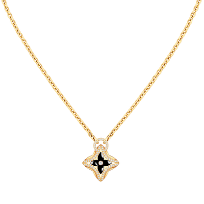 [LUCKY LOVE]STAR PEDANT PINK GOLD DIAMOND NECKLACE