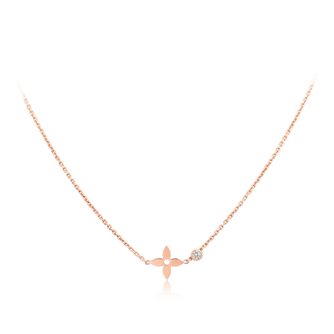 [LUCKY LOVE]BLOSSOM PENDANT PINK GOLD AND DIAMOND