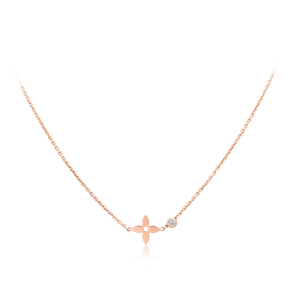 [LUCKY LOVE]BLOSSOM PENDANT PINK GOLD AND DIAMOND