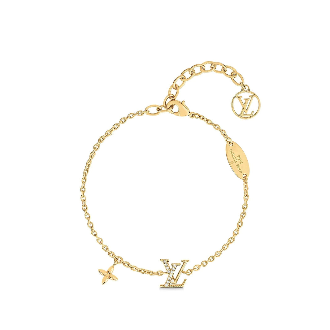 [LUCKY LOVE]LOGO STAR MOTIF GOLD BRACELET