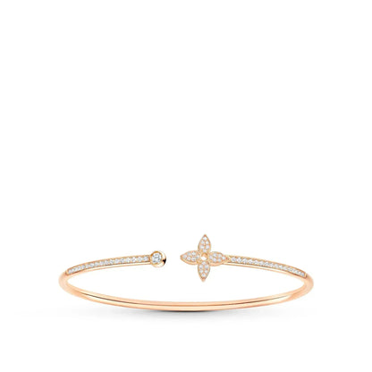 [LUCKY LOVE]IDYLLE PINK GOLD OPEN BRACELET DIAMOND PAVED