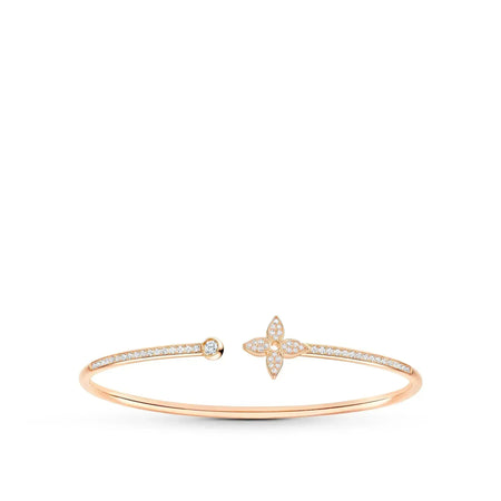 [LUCKY LOVE]IDYLLE PINK GOLD OPEN BRACELET DIAMOND PAVED