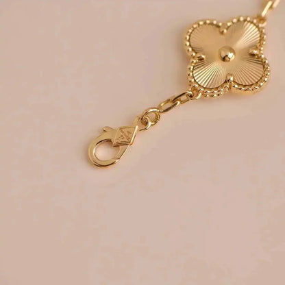 [LUCKY LOVE]CLOVER 5 FLOWERS LASER BRACELET