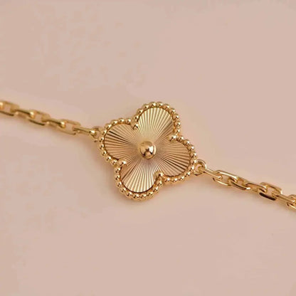 [LUCKY LOVE]CLOVER 5 FLOWERS LASER BRACELET
