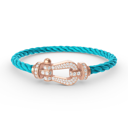 [LUCKY LOVE]FORCE LARGE HORSESHOE FULL DIAMOND BRACELET ROSE GOLD