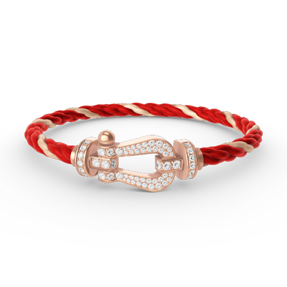 [LUCKY LOVE]FORCE LARGE HORSESHOE FULL DIAMOND BRACELET ROSE GOLD