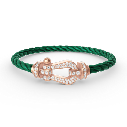 [LUCKY LOVE]FORCE LARGE HORSESHOE FULL DIAMOND BRACELET ROSE GOLD