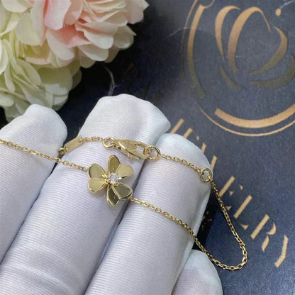[LUCKY LOVE]FRIVOLE GOLD FLOWER PINK MALACHITE BRACELET