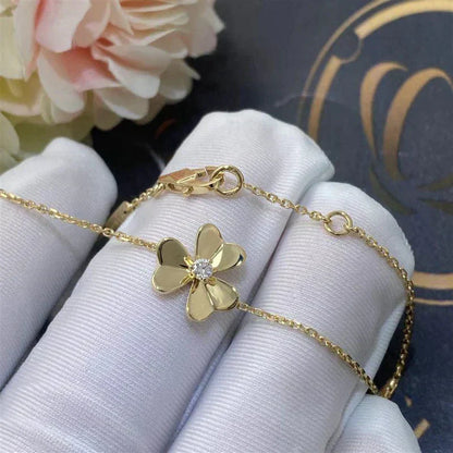 [LUCKY LOVE]FRIVOLE GOLD FLOWER PINK MALACHITE BRACELET