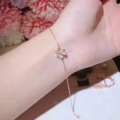 [LUCKY LOVE]FRIVOLE GOLD FLOWER DIAMOND BRACELET