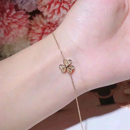 [LUCKY LOVE]FRIVOLE GOLD FLOWER DIAMOND BRACELET