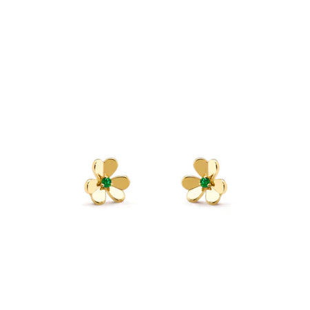 [LUCKY LOVE]FRIVOLE  FLOWER MALACHITE EARRINGS