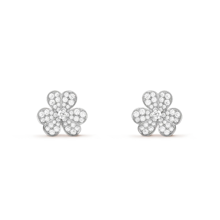 [LUCKY LOVE]FRIVOLE SILVER FLOWER DIAMOND EARRINGS