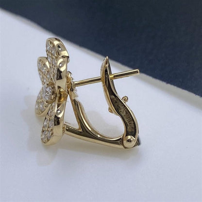 [LUCKY LOVE]FRIVOLE GOLD FLOWER DIAMOND EARRINGS