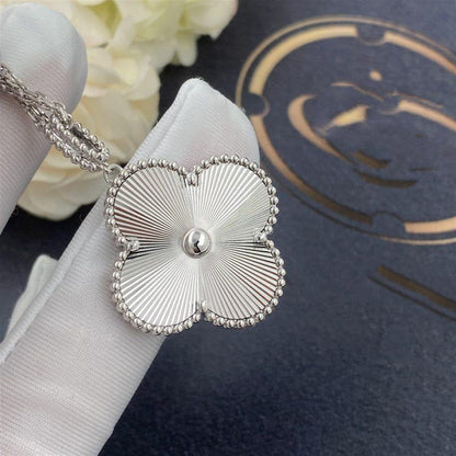 [LUCKY LOVE]CLOVER 25MM SILVER BIG CLOVER NECKLACE