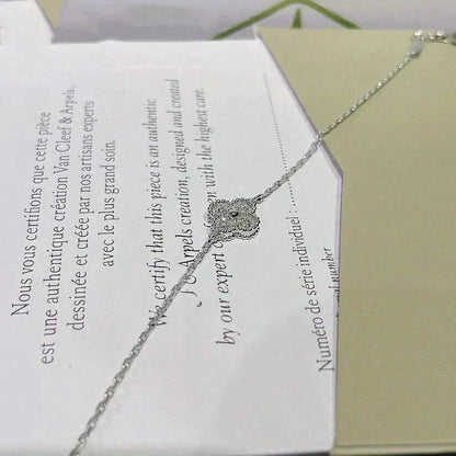 [LUCKY LOVE]CLOVER  SINGLE FLOWER BRACELET SILVER