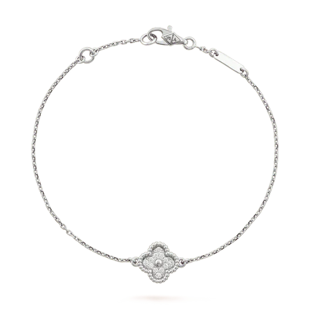 [LUCKY LOVE]CLOVER  SINGLE FLOWER BRACELET SILVER