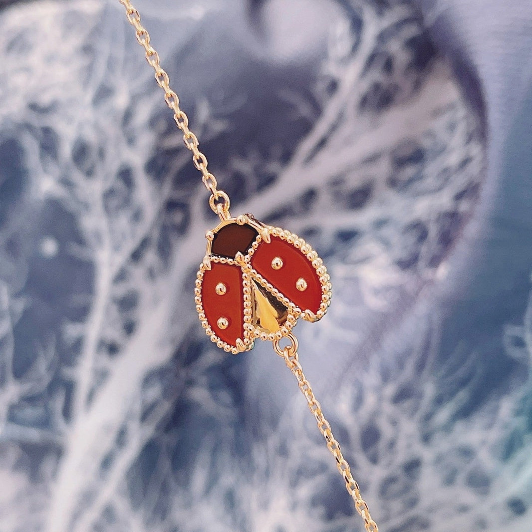 [LUCKY LOVE]LUCKY SPRING 1 MOTIF PINK GOLD BRACELET