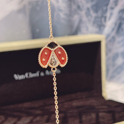 [LUCKY LOVE]LUCKY SPRING 1 MOTIF PINK GOLD BRACELET