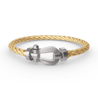 [LUCKY LOVE]FORCE LARGE HORSESHOE NO DIAMOND BRACELET SILVER