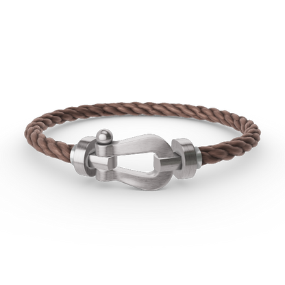 [LUCKY LOVE]FORCE LARGE HORSESHOE NO DIAMOND BRACELET SILVER