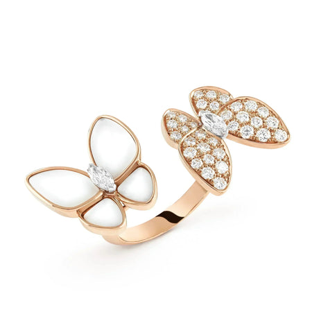 [LUCKY LOVE]TWIN BUTTERFLY DIAMOND MOP RING